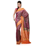 Magenta Silk Georgette Banarasi Saree