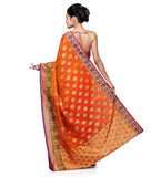 Orange Silk Georgette Banarasi Saree