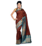 Black Matka Silk Handloom Banarasi Saree