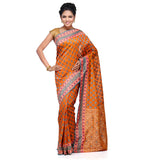 Orange Silk Georgette Banarasi Saree