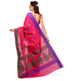 Magenta Chanderi Cotton Banarasi Saree