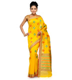 Golden Chanderi Cotton Banarasi Saree