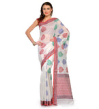 Off White Gold Chanderi Cotton Banarasi Saree