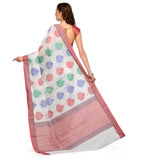 Off White Gold Chanderi Cotton Banarasi Saree