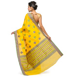 Golden Chanderi Cotton Banarasi Saree