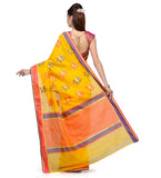 Golden Chanderi Cotton Banarasi Saree