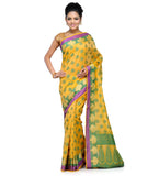 Golden Chanderi Cotton Banarasi Saree