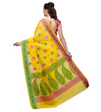 Golden Chanderi Cotton Banarasi Saree