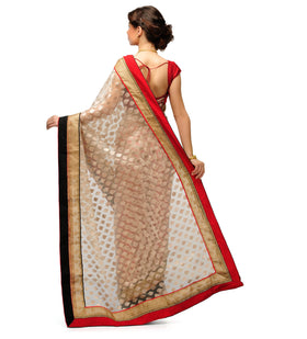 Beige Tissue Saree