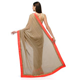 Beige Marvel Chiffon Saree