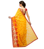 Gold Bhagalpuri Net Saree