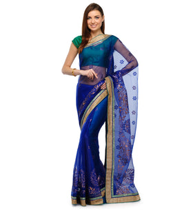 Royal Blue Tissue Saree