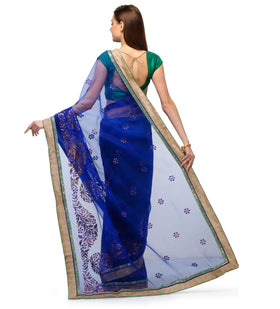 Royal Blue Tissue Saree