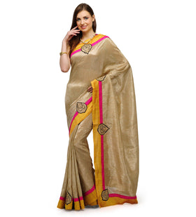 Fawn Bhagalpuri Kheecha Saree