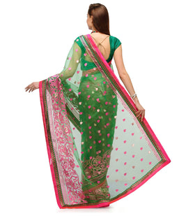 Green Tissue Saree