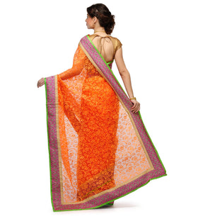 Orange Tissue Saree