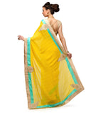 Lemon Marvel Chiffon Saree