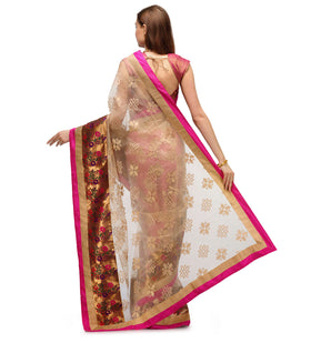 Fawn Tissue Saree