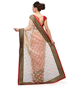 Beige Tissue Saree