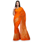 Orange Matka Silk Handloom Saree