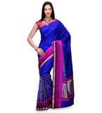 Royal Blue Katan Silk Handloom Patola Saree