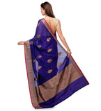 Royal Blue Banarsi Moonga Silk Handloom Saree