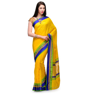 Yellow Katan Banarsi Handloom Silk Saree