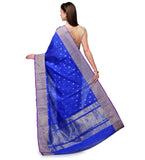 Royal Blue Banarsi Matka Handloom Silk Saree