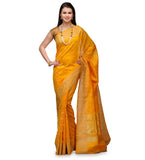 Gold Banarsi Matka Handloom Silk Saree