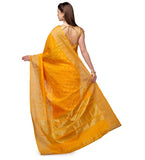 Gold Banarsi Matka Handloom Silk Saree