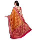 Light Maroon Banarsi Katan Handloom Silk Saree