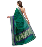 Green Banarsi Matka Silk Handloom Saree