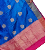 Dark Blue Katan Silk Handloom Saree