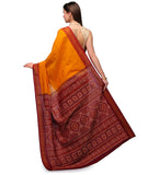 Mustard Cotton Orissa Handloom Bomkai Saree