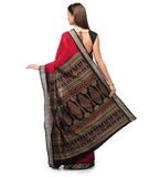 Maroon Cotton Orissa Handloom Bomkai Saree