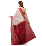 Cream Cotton Orissa Handloom Bomkai Ikat Saree