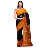 Navy Blue Cotton Orissa Handloom Bomkai Saree