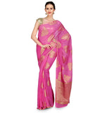 Mauve Faux Chiffon Saree