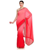 Rose Shaded Faux Georgette Saree