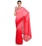 Rose Shaded Faux Georgette Saree