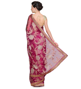 Mauve Tissue Brasso Saree