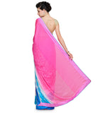 Magenta Shaded Faux Georgette Saree