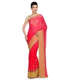 Rose Faux Georgette Foil Printed Saree