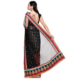 Black Net & Faux Georgette Saree