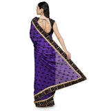 Violet Faux Chiffon Saree