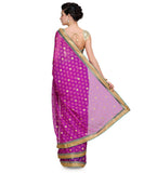 Mauve Faux Chiffon Saree