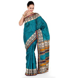 Blue Art Silk Saree with Zari Work