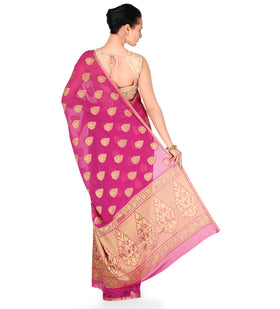 Mauve Faux Chiffon Saree