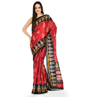 Red Art Silk Saree with Zari Work