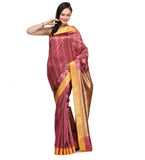 Pink Zari Woven Art Silk Saree